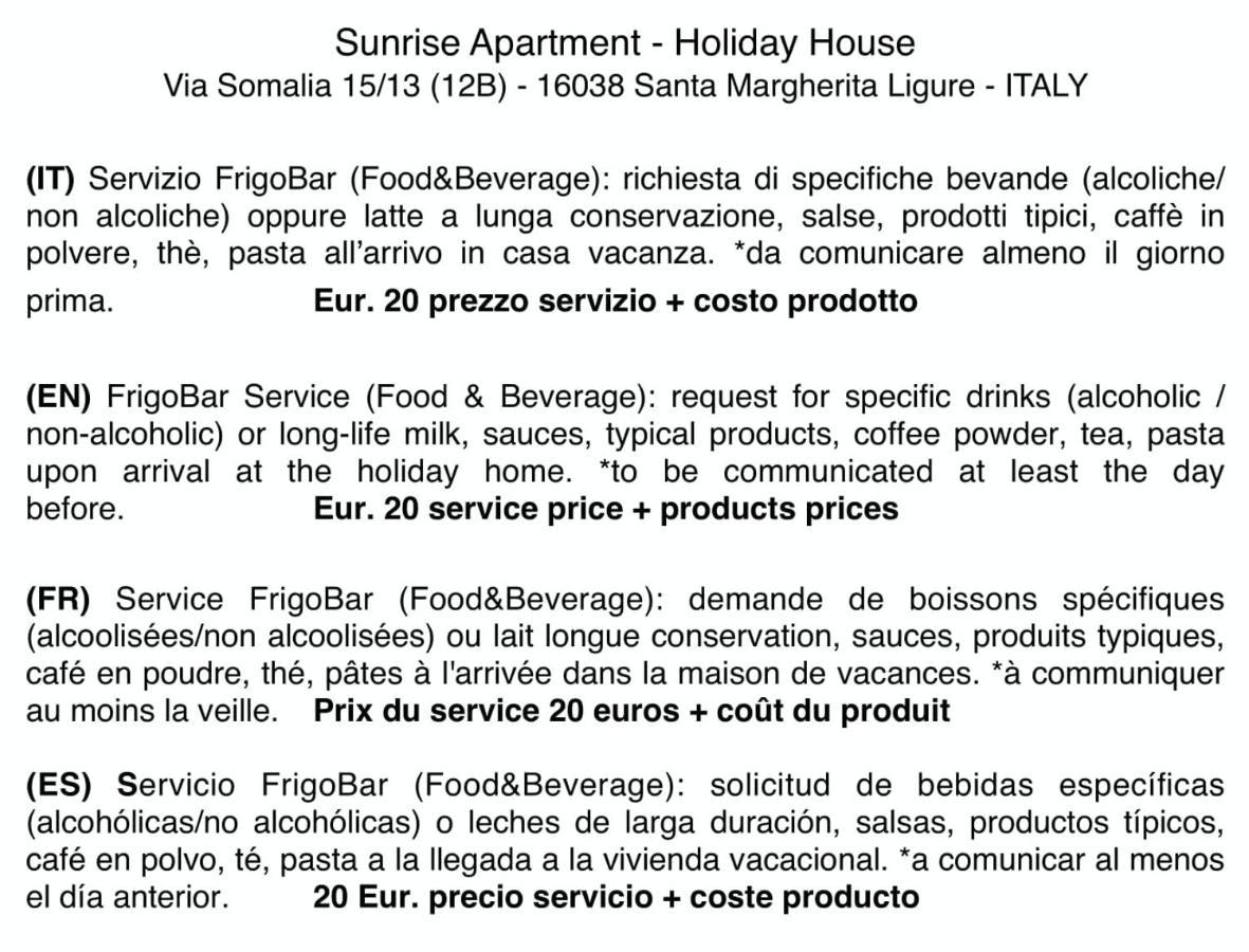 Sunrise Apartment Santa Margherita Ligure Exterior foto